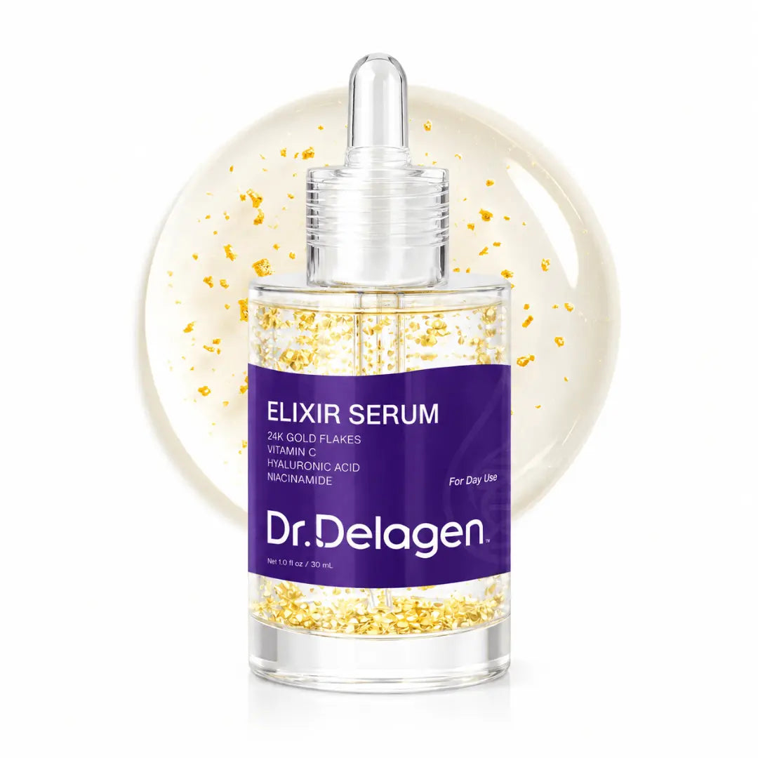 Elixir Serum - 24k Gold Ceramides Niacinamide Vitamin C – Dr.Delagen