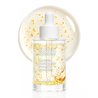 Elisir oro 24k - Radice di ginseng, niacinamide e vitamina C